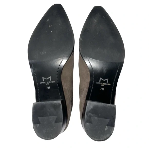 Marc Fisher Dark Gray Suede Yolli Bootie - Picture 8 of 9